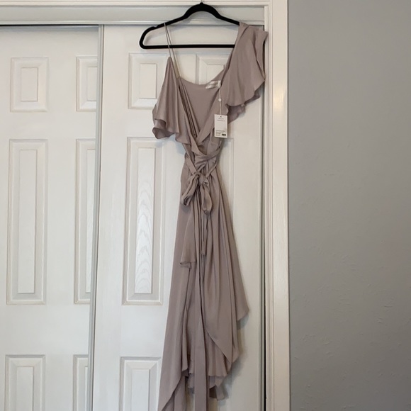 NWT Zimmerman Sueded Asymmetric Wrap Dress purple - Picture 4 of 8